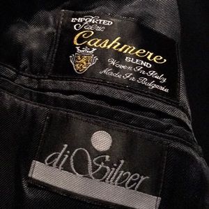 Men’s cashmere blend black coat